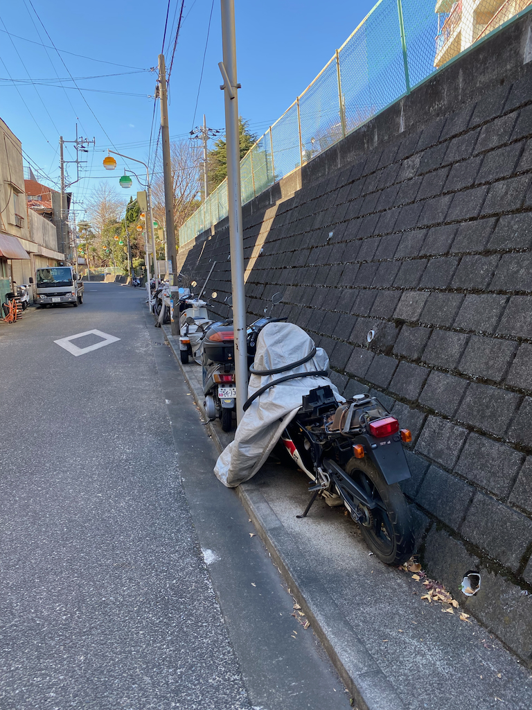 バイクの山